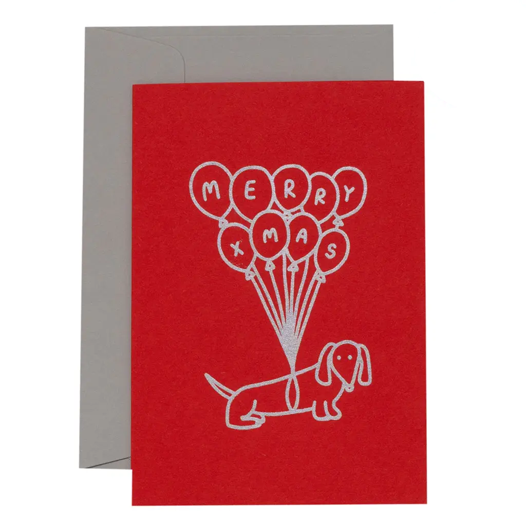 Balloon Dog Christmas Card