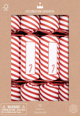 Christmas Crackers - Candy Cane Box of 12