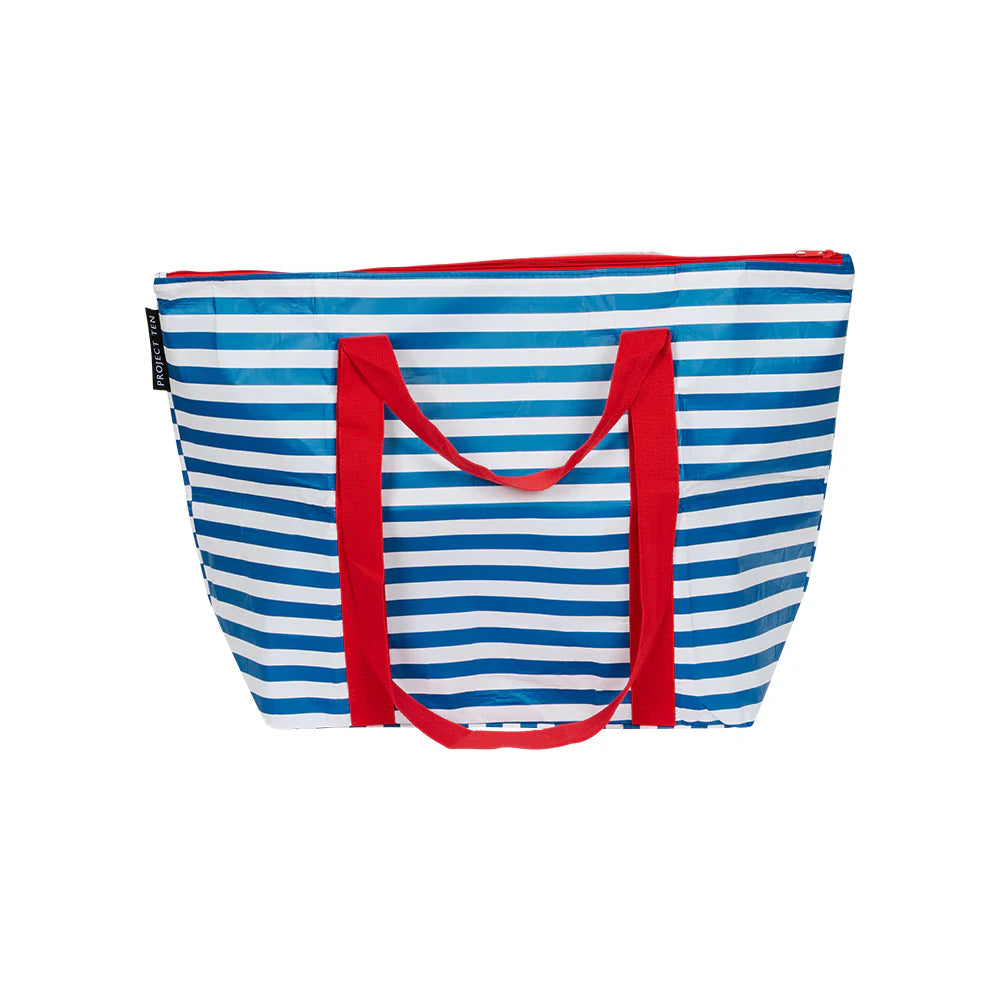 Zip Medium Tote- Breton Stripe