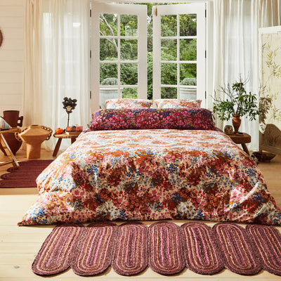 Aisha Cotton Quilt Cover - Ginger