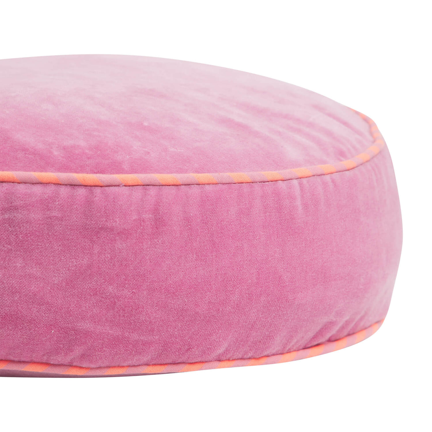 Castilo Round Velvet Cushion - Rosewater