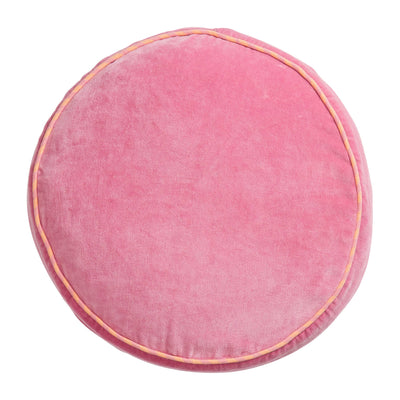 Castilo Round Velvet Cushion - Rosewater