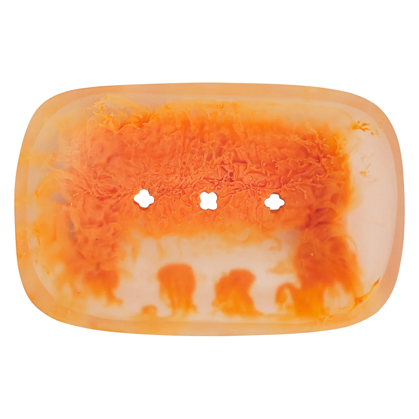 top view of sage and clare daja soap dish persimmon