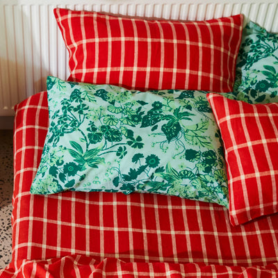 Jeanette Cotton Pillowcase Set - Jade