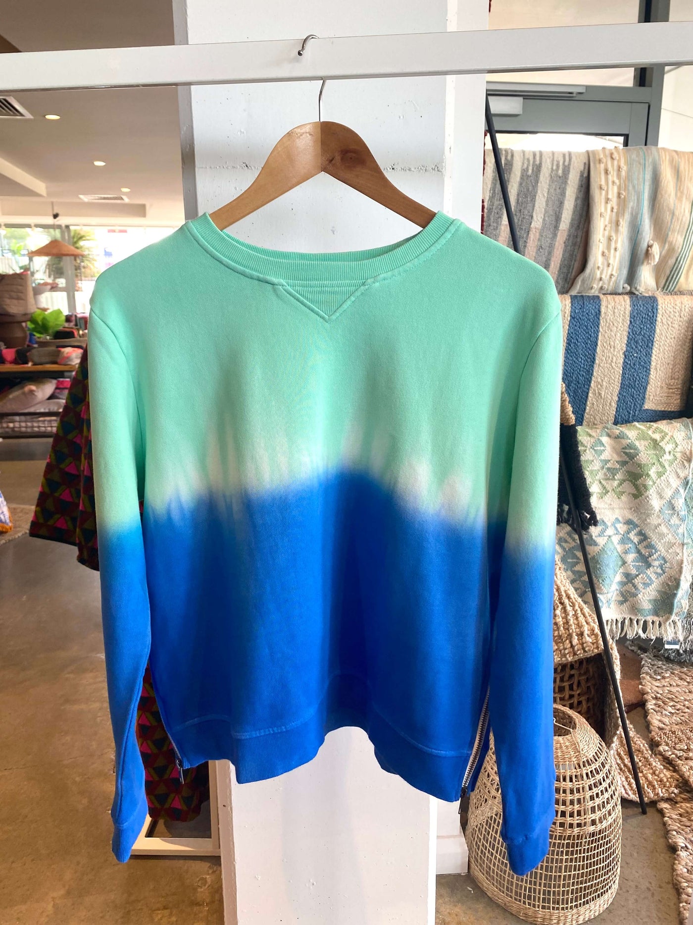 Tye Dye Sweat - Green/Blue