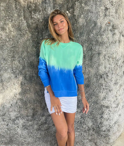 Tye Dye Sweat - Green/Blue