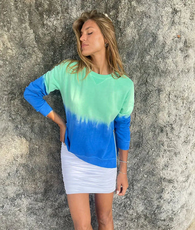 Tye Dye Sweat - Green/Blue