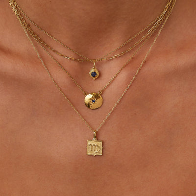 Virgo Zodiac Necklace - Gold