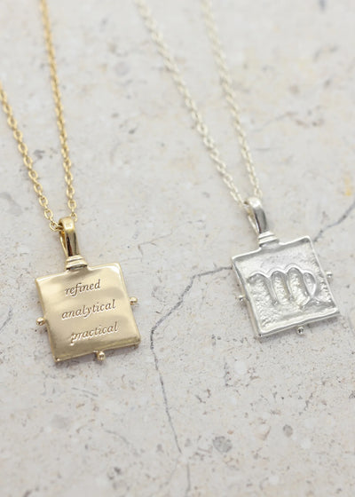 Virgo Zodiac Necklace - Gold