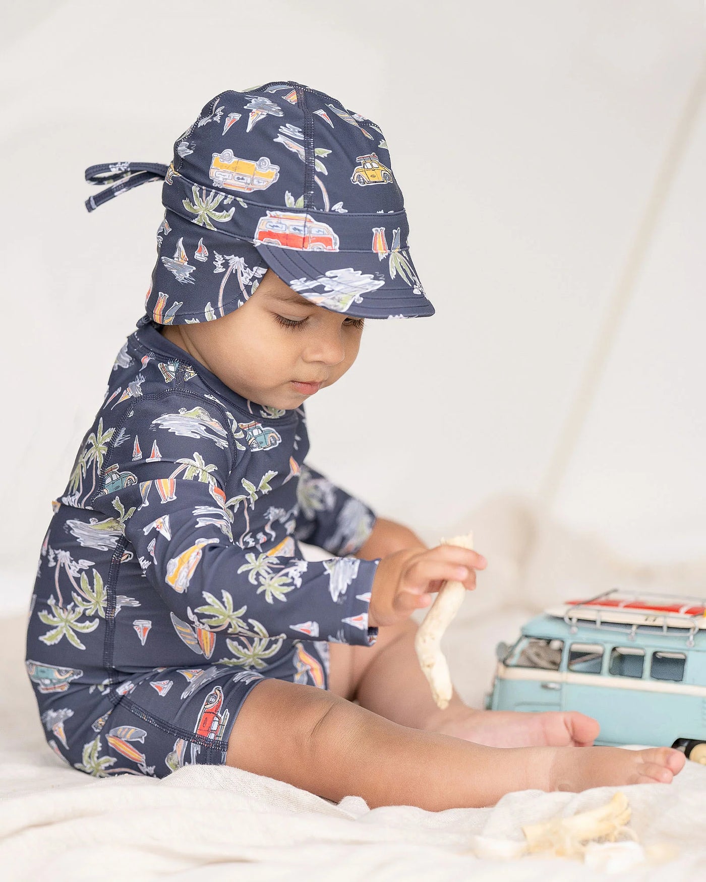 Swim Baby Flap Cap Classic - Surf Twilight