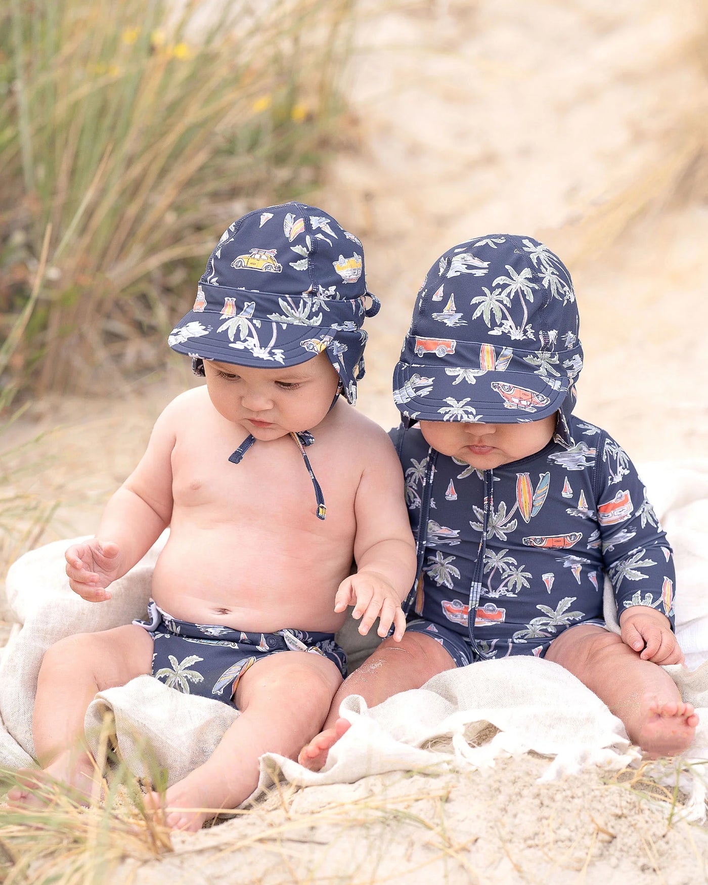 Swim Baby Flap Cap Classic - Surf Twilight