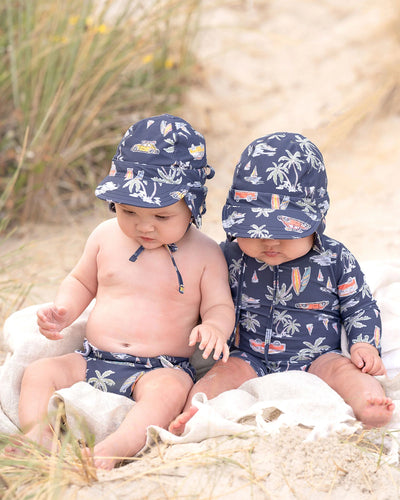 Swim Baby Flap Cap Classic - Surf Twilight