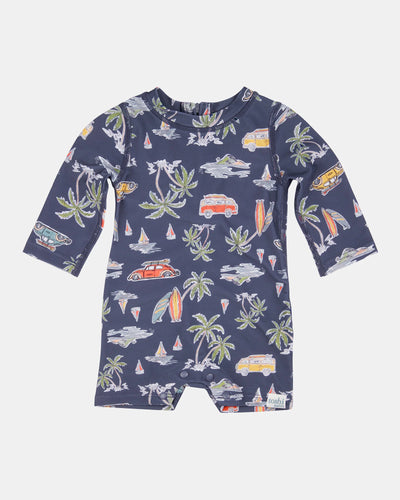 Swim Baby Onesie L/S Classic - Surf Twilight