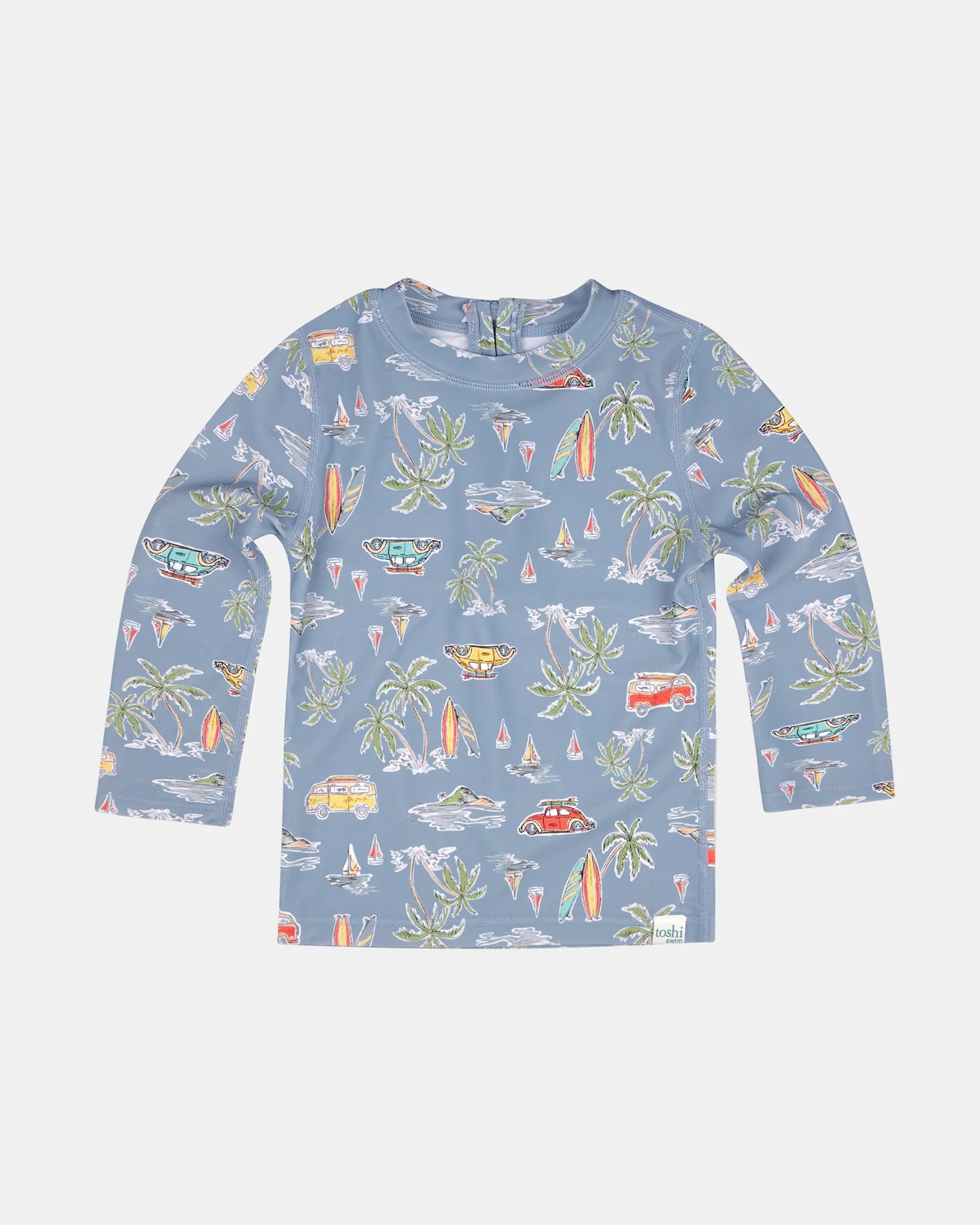 Swim Kids Rashie L/S Half Zip Classic - Surf Soul